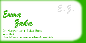 emma zaka business card